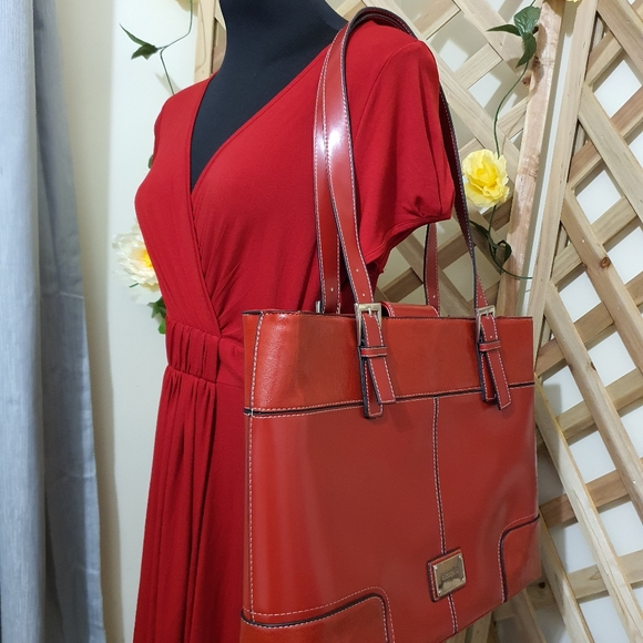 Laura Jones | Shoulder Bag / Laptop Bag | Red | Pre-Owned - Picture 15 of 16